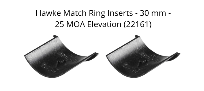 Hawke Match Ring Inserts - 30 mm - 25 MOA Elevation