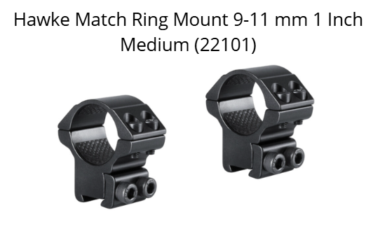Hawke Match Ring Mount 9-11 mm 1 Inch