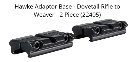 Hawke Adaptor Base - Dovetail Rifle to Weaver - 2 Piece