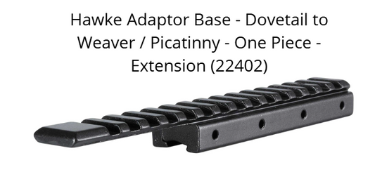 Hawke Adaptor Base - Dovetail to Weaver / Picatinny - One Piece - Extension