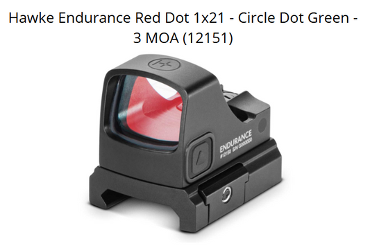 Hawke Endurance Red Dot 1x21 - Circle Dot Green - 3 MOA