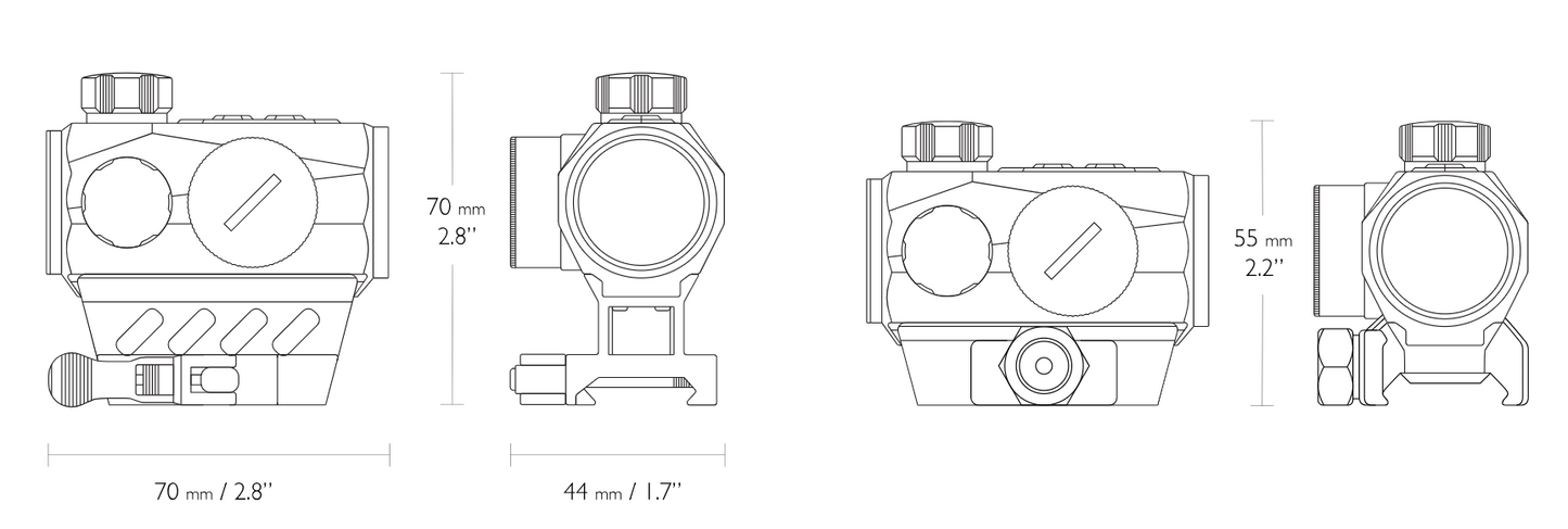 Hawke Endurance Red Dot Sight 1x25 3 MOA / Digital