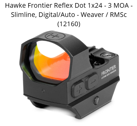 Hawke Frontier Reflex Dot 1x24 - 3 MOA - Slimline, Digital/Auto - Weaver / RMSc