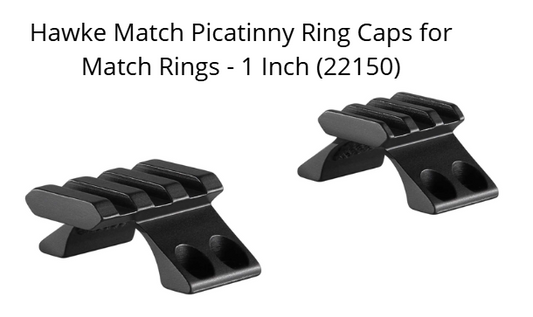 Hawke Match Picatinny Ring Caps for Match Rings - 1 Inch