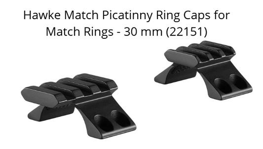 Hawke Match Picatinny Ring Caps for Match Rings - 30 mm