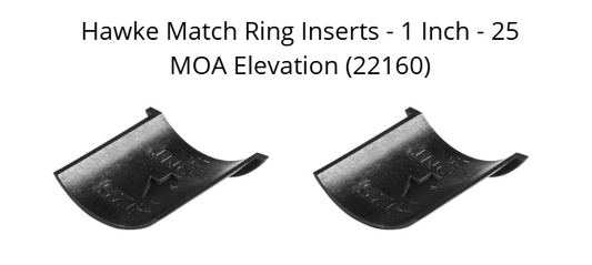 Hawke Match Ring Inserts - 1 Inch - 25 MOA Elevation