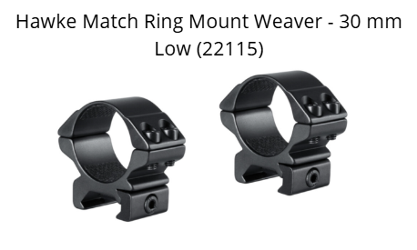Hawke Match Ring Mount Weaver/Picatinny - 30 mm