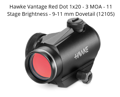 Hawke Vantage Red Dot 1x20 - 3 MOA - 11 Stage Brightness - 9-11 mm Dovetail