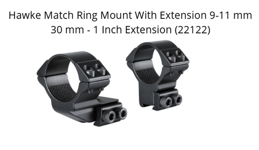 Hawke Match Ring Mount With Extension 9-11 mm 30 mm