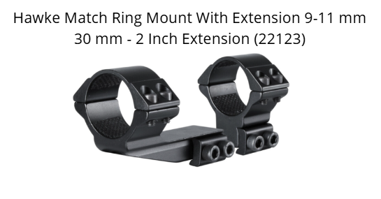 Hawke Match Ring Mount With Extension 9-11 mm 30 mm