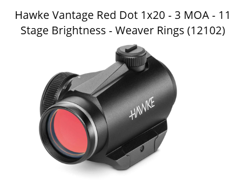 Hawke Vantage Red Dot 1x20 - 3 MOA - 11 Stage Brightness - Weaver Rings